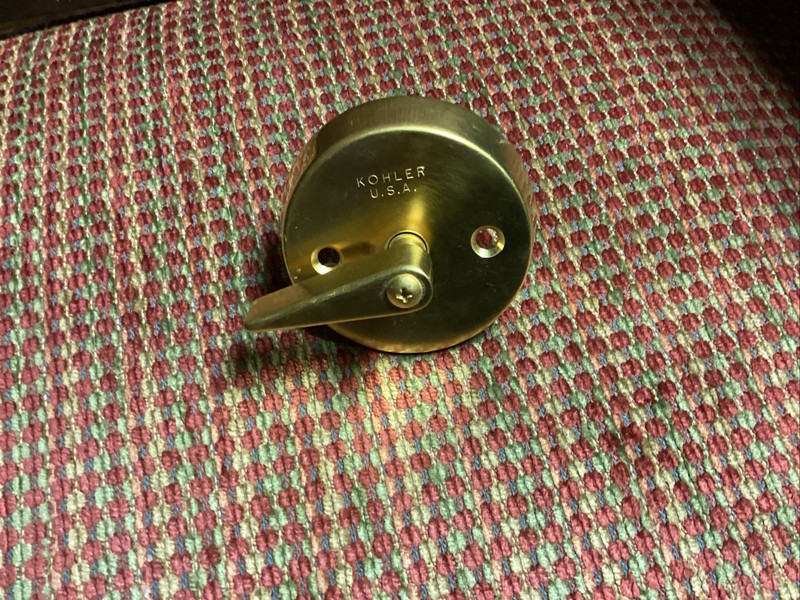 Tub Drain Handle Trip Cover Kohler 24 K Brushed Gold Finish New W Out Box