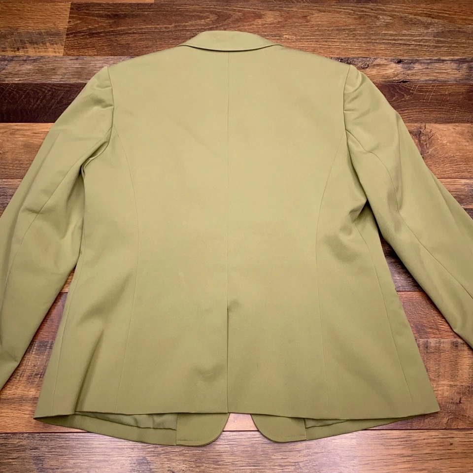 Blazer Talbots Petites 12 Verde Seda Elastizado Carrera Nuevo Foto 2 de 4