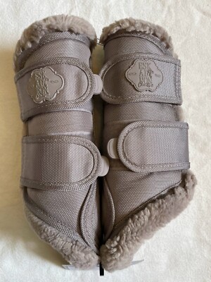 Eskadron Classic Faux Fur Brushing Boots, Deep Taupe, Size M, Pre-owned, Good
