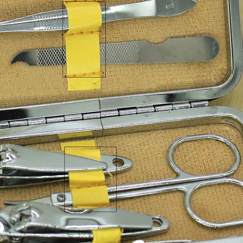 6 Pcs Nail Care Cutter Cuticle Clipper Manicure Pedicure Kit Case Gift Set - Picture 3 of 9