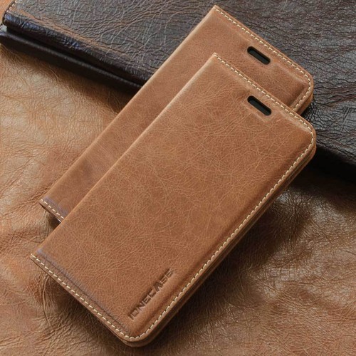 Luxury Echt Leder Schutzhülle f. Apple iPhone 7,6,6s Tasche Case Cover braun - Bild 1 von 8
