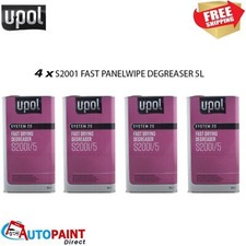 4 X U-POL SYSTEM 20 S2001 FAST PANELWIPE DEGREASER Panel wipe Upol 5L