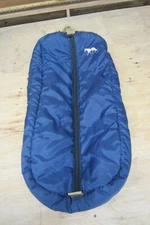 Dark Blue Double Sided Bridle Halter Bag Carrier 2 Zippers