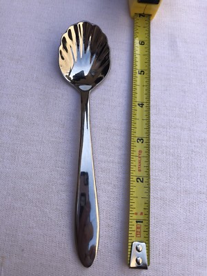 Oneida Shell Pattern Oneida Luann Pattern Sugar Shell Spoon 6-1/4”Long Dates 2007-10 Thick ...