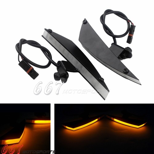 For BMW S1000RR 2009-2019 Flush Mount LED Front Turn Signal Lights Indicator Kit