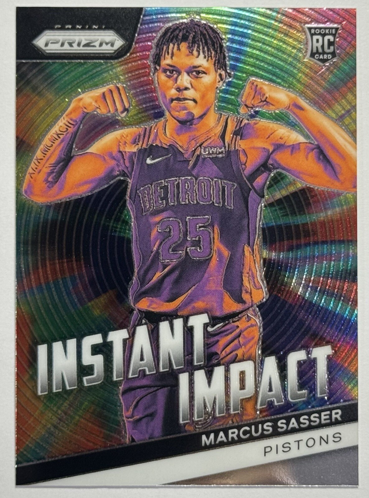2023-24 Panini Prizm Marcus Sasser Instant Impact Rookie RC #22 Pistons