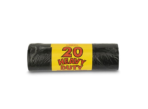 Royal Markets 20 Heavy Duty Refuse Sacks Bags Bin Liners Black - Picture 2 of 2