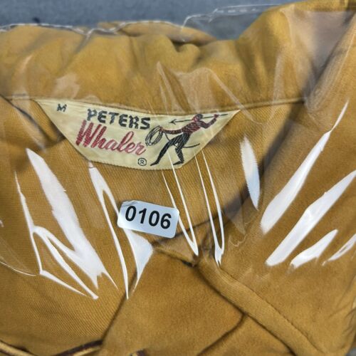 True Vintage 60er Peter's Whaler Schnür Western Wildleder Hemd hellbraun Herren Gr. M - Bild 7 von 7