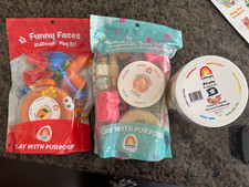 EARTH GROWN KID DOUGHS SENSORY PLAY KITS PIRATE, COOKIES AND FUNNY FACE LOT