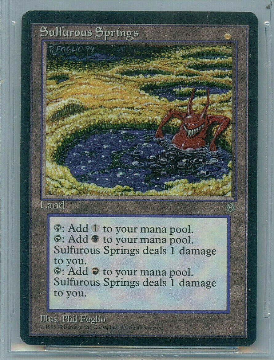 MTG Ice Age Sulfurous Springs BGS 9.0 (9) Mint Magic Card