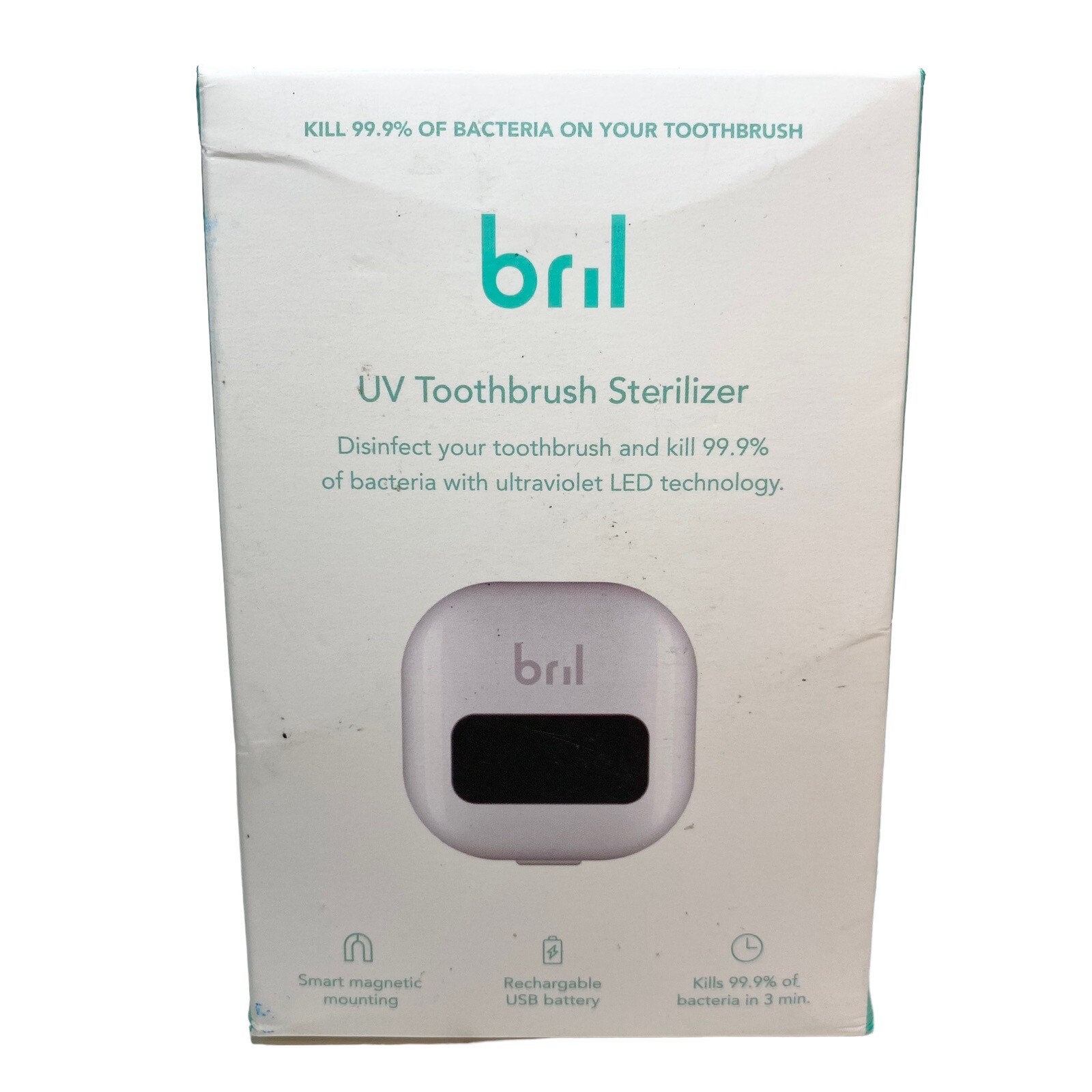 Bril UVC Toothbrush Sanitizer Portable Sterilizer Case Cover Holder