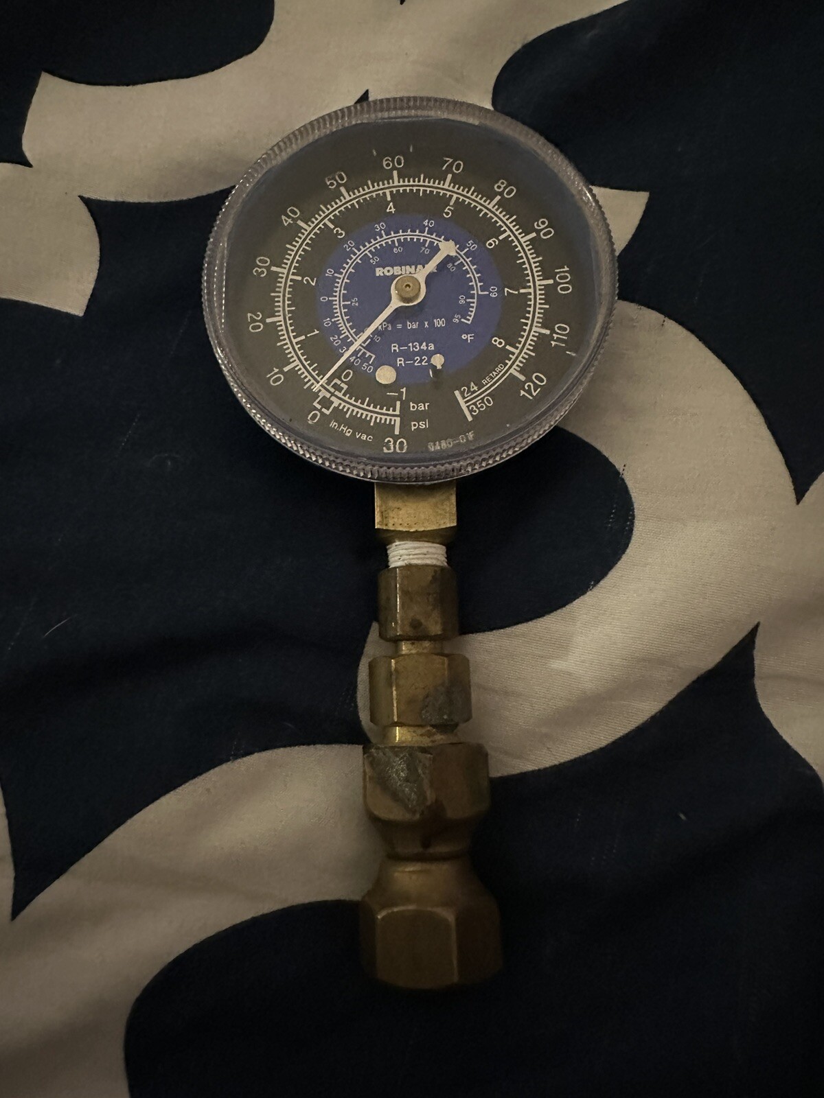 Manometro Composto Robinair Lato Basso, Psi/bar, R-22 E R-134a - Foto 10
