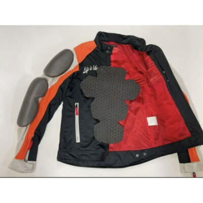 Honda×SHINICHIRO ARAKAWA Motorcycle Jacket size:M Black x Orange