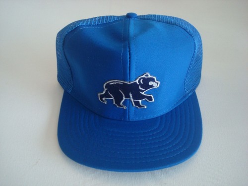 SMALL - MEDIUM CHICAGO CUBS  TRUCKER 90S GOLF BEACH SNAPBACK HAT CAP VINTAGE F1
