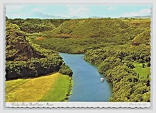 Hawaii HI Kauai WAILUA RIVER boat cruise luau jungle   UNPOSTED continental