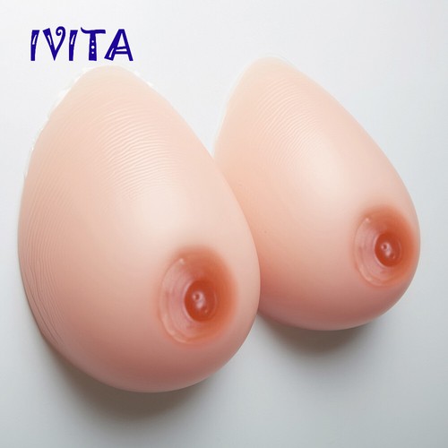 IVITA A-FF Cup Realistic Boobs Silicone Breast Forms Transgender Fake Boobs - Bild 5 von 8