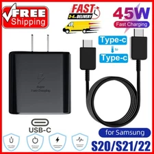 45W Fast Charger USB Type C  Cable For Samsung Galaxy S20 S21 S22 23 Note 10/20