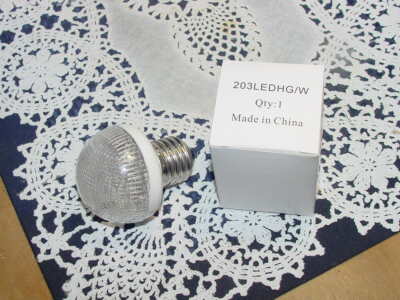 NINE Technical Lighting Research Bulbs 203LEDHG/W, LED Lighting White, Med Base