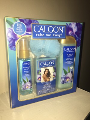 Nib Calgon Take Me Away Gift Set Morning Glory Bath Beads Body Wash Rinse Ebay