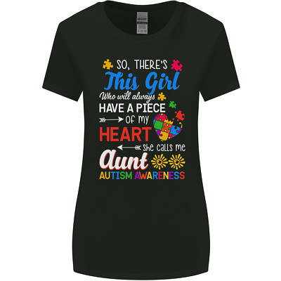 She Calls Me Aunt Autistic Autismus Tante ASD Damen breiter geschnittenes T-Shirt