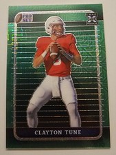 2023 LEAF PRO SET METAL FOOTBALL RC CLAYTON TUNE 3/4 Green Pulsar SSP