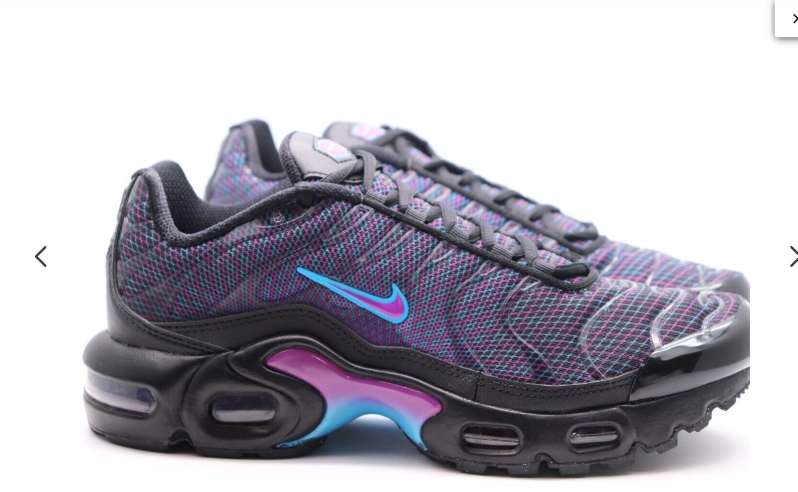 NIKE AIR MAX PLUS TN GS TRAINERS BLACK BLUE PURPLE FB8027001 GIRLS