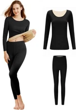 UK Thermal Underwear for Women Long Johns Base Layer Stretch Soft Set for Winter