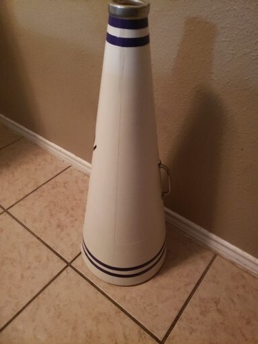 Huge Vtg Megaphone 26” College High School Prep Cheer Movie Prop Colts Football - Picture 10 of 12