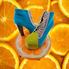 Glaze Womans Victoria High Heeled Ankle Boots Size 7