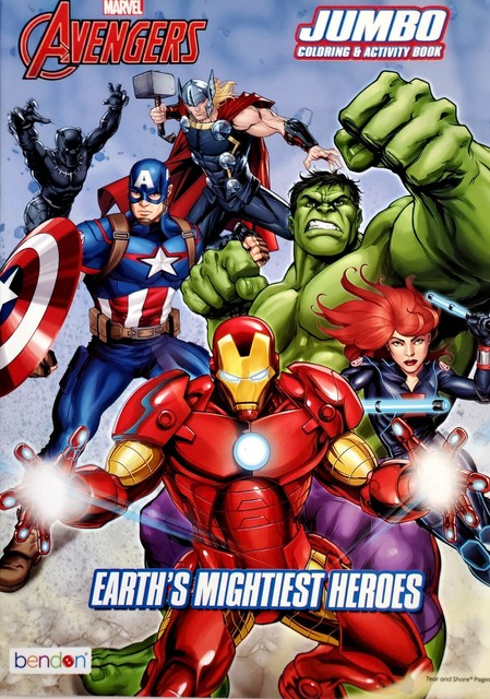 Bendon MARVEL AVENGERS Jumbo Coloring & Activity Book EARTH'S MIGHTIEST