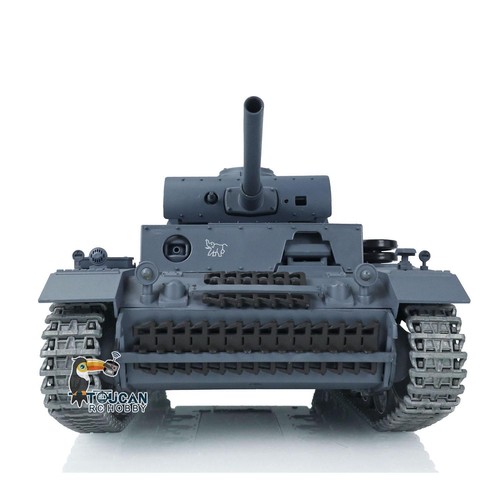1/16 7.0 Henglong Panzer III L IR BB RC Tank RTR 3848 360° Turret Metal Wheels - Picture 6 of 16