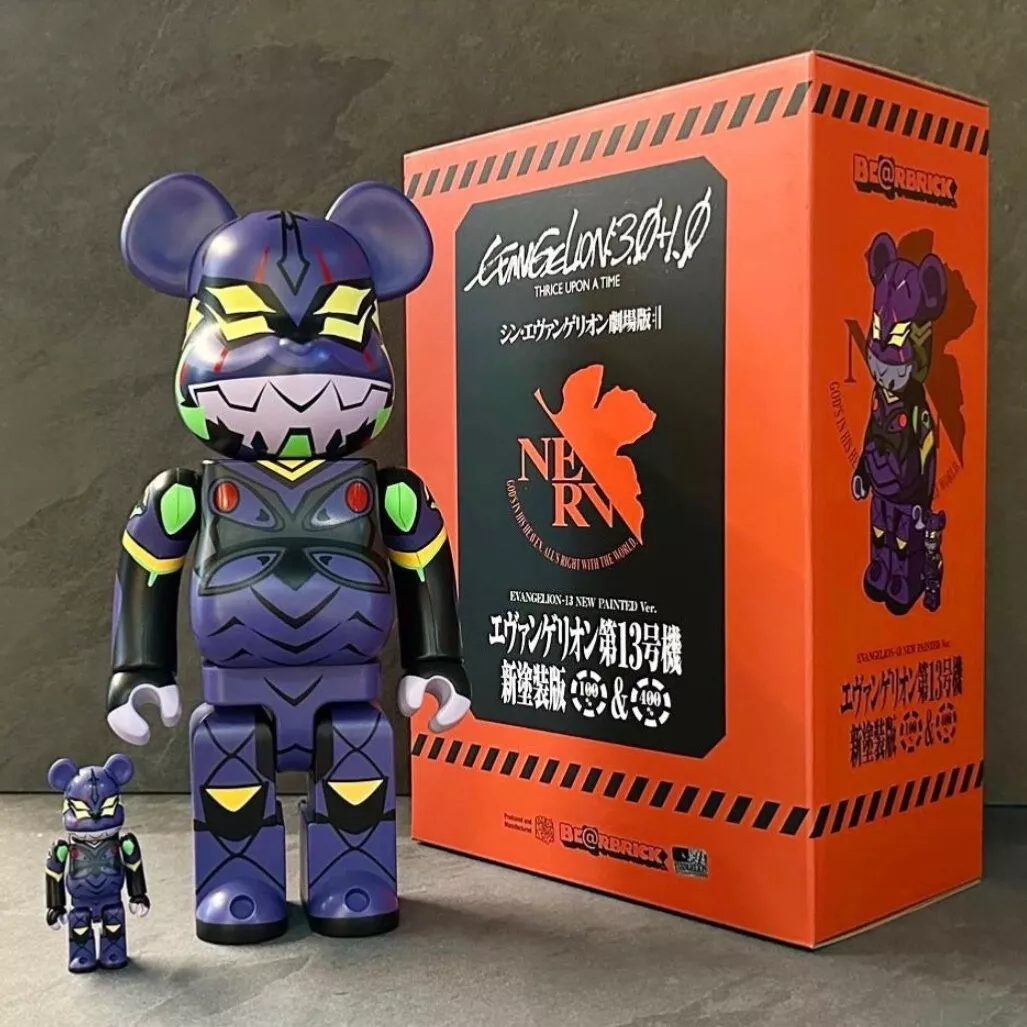 Medicom 400% + 100% Bearbrick ~ Evangelion Be@rbrick Eva Unit 13