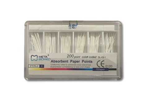 Meta Biomed Sterile Color Coded Paper Points All Size sliding box .02-.04-.06 - Picture 7 of 27