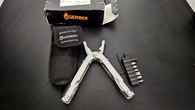Vintage Gerber Multi-Tool Kit w/ Lock & Cloth Pouch 07500 Knife Saw Filer Pliers