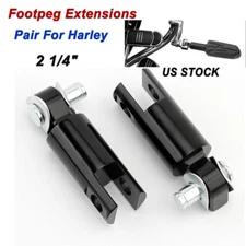 2x Male Mount Footpeg Extensions For Harley Sportster Softail Dyna Touring Glide