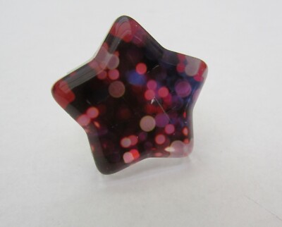 EIN BUNTER 30 mm STERN VERSTELLBARER GLASRING.