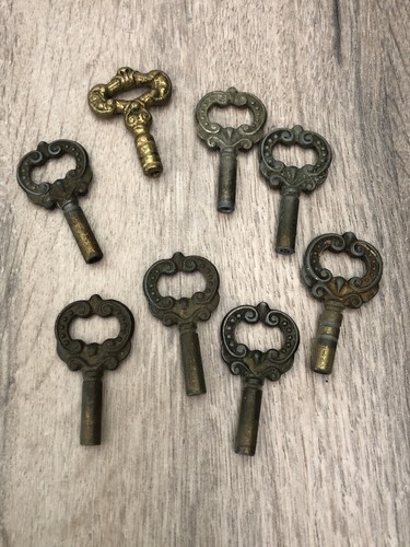 8 Metal Lamp Socket Turn Knobs/ Switch KEYS Brass Vintage | eBay