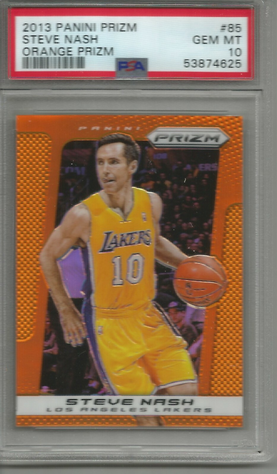 Steve Nash 13/14 Panini Prizm Orange Prizm #48/60 PSA 10
