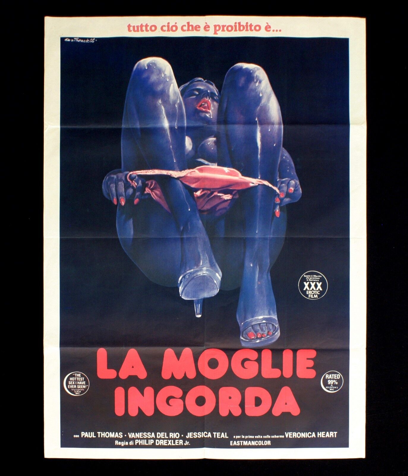 MOGLIE INGORDA manifesto poster Vanessa del Rio Porno Sexy Adult Erotico C26 eBay foto