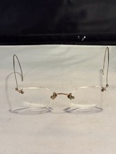 Vintage 1/10 12K Gold-filled Rimless Octagonal Eyeglasses