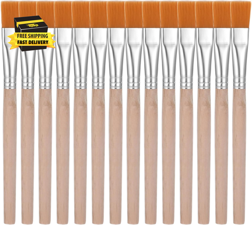 Pennello Pittura Pennelli Pittura Piatti con Nylon 14 Pezzi Legno Piccole Setole Capelli Set fo - Foto 7 di 8