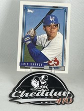 1992 Topps ERIC KARROS Rookie Card #194 Los Angeles Dodgers. rookie card picture