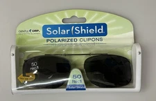 Solar Shield Polarized Clip On Sunglasses (50 Rec 1) With Case