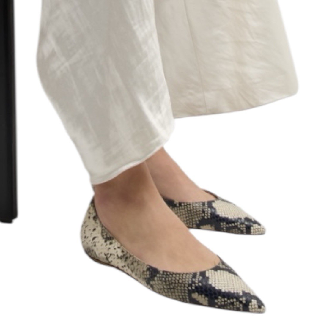 Stuart Weitzman "Emilia" python-embossed leather … - image 1