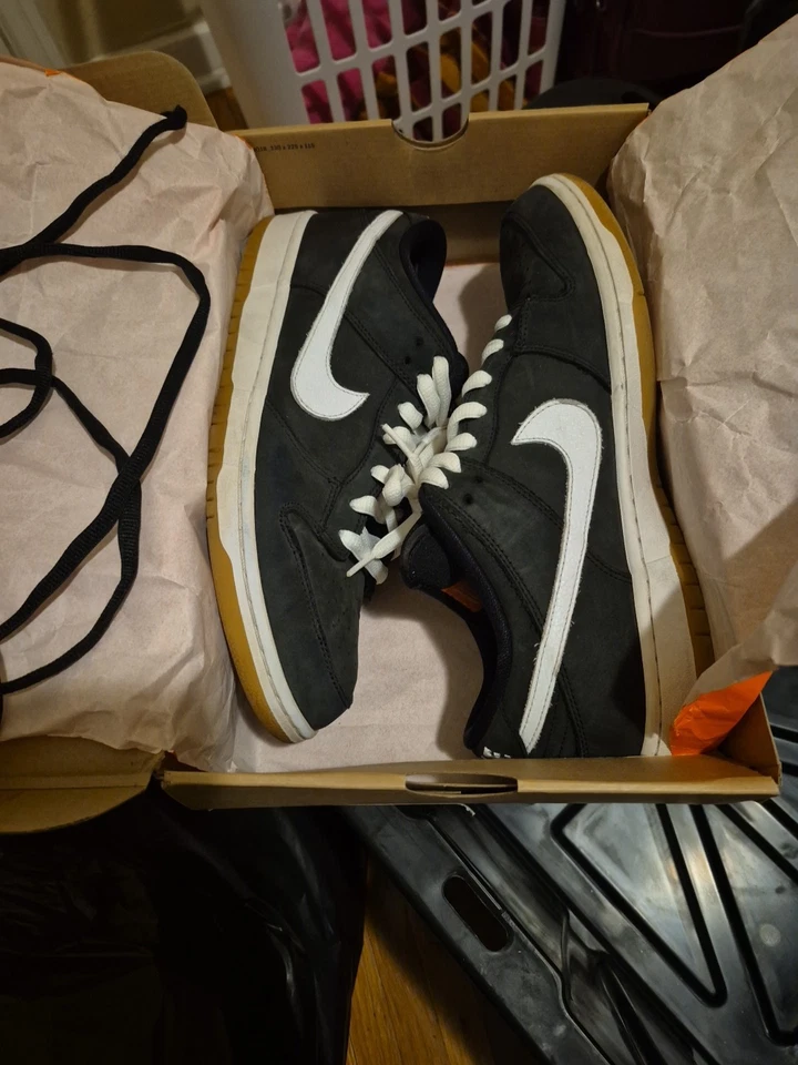 Nike Sb Dunk низкие черные белые резинки 2019 размер 11,5 Og все - Изображение 2 из 4