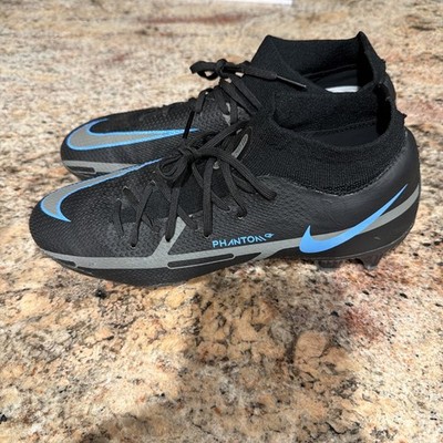 Nike Phantom GT2 Elite DF FG Men Sz 7 Black Blue Firm Ground Soccer Cleats