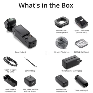 DJI OSMO Pocket 3 Creator Combo Vlogging Action Camera with 1'' CMOS & 4K/120fps