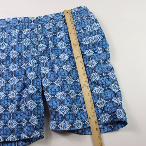 Peter Millar Swim Trunks Mens Medium Blue Geometric Collection Lined Shorts - Picture 9 of 13