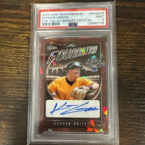 2025 Leaf Seasons in the Sun Future Foundation Konnor Griffin Auto /35 PSA 9