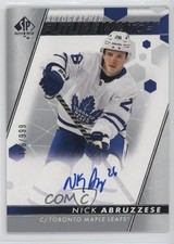 2022-23 SP Authentic Future Watch 126/999 Nicholas Abruzzese Nick #127 Auto 0f5t
